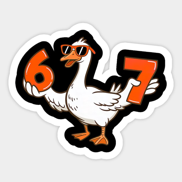 67 Meme Silly Goose 6 7 Six Seven Sticker by yangho